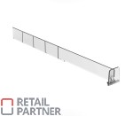 Oddzielacz towaru wysokość 30 mm z frontem o wysokości 35 mm dł. max. 285 mm