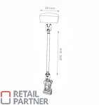 Klamerka przegub. z uchwytem klam. - ramię 20cm