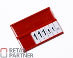 Kasetka cenowa (cenówka) czerwona (120x85 mm)