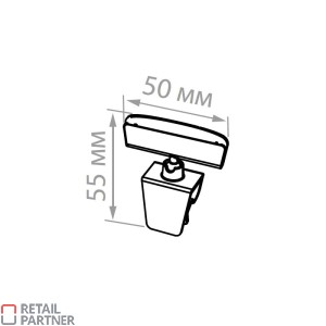 Klips biały do kuwet i mis z kulkowym uchwytem do cienkich tabliczek i laminatów. Bez ramienia przedłużającego.